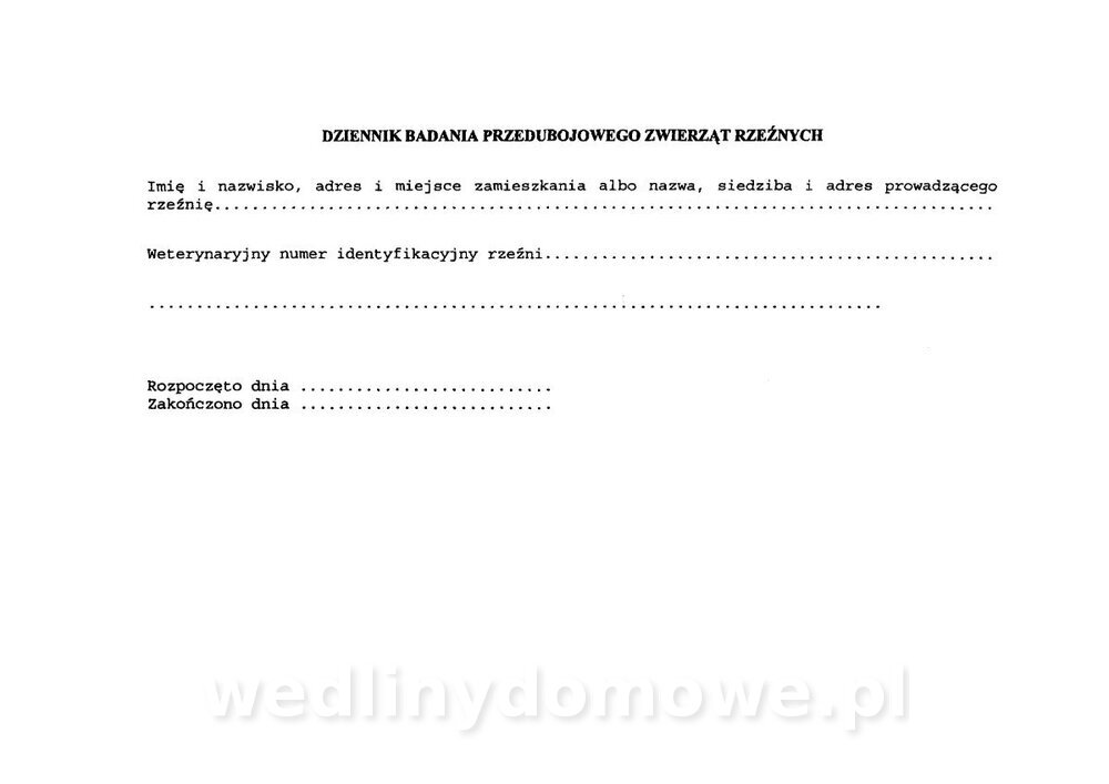 DZIENNIK BADANIA PRZEDUBOJOWEGO ZWIERZĄT RZEŹNYCH_1.jpg