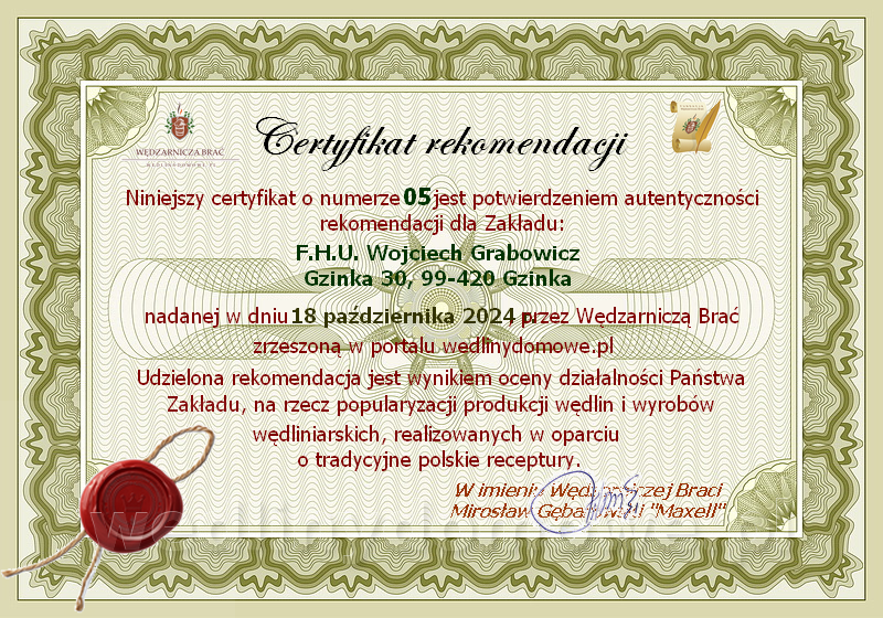 certyfikat rekomendacji Wojtek Brat.png